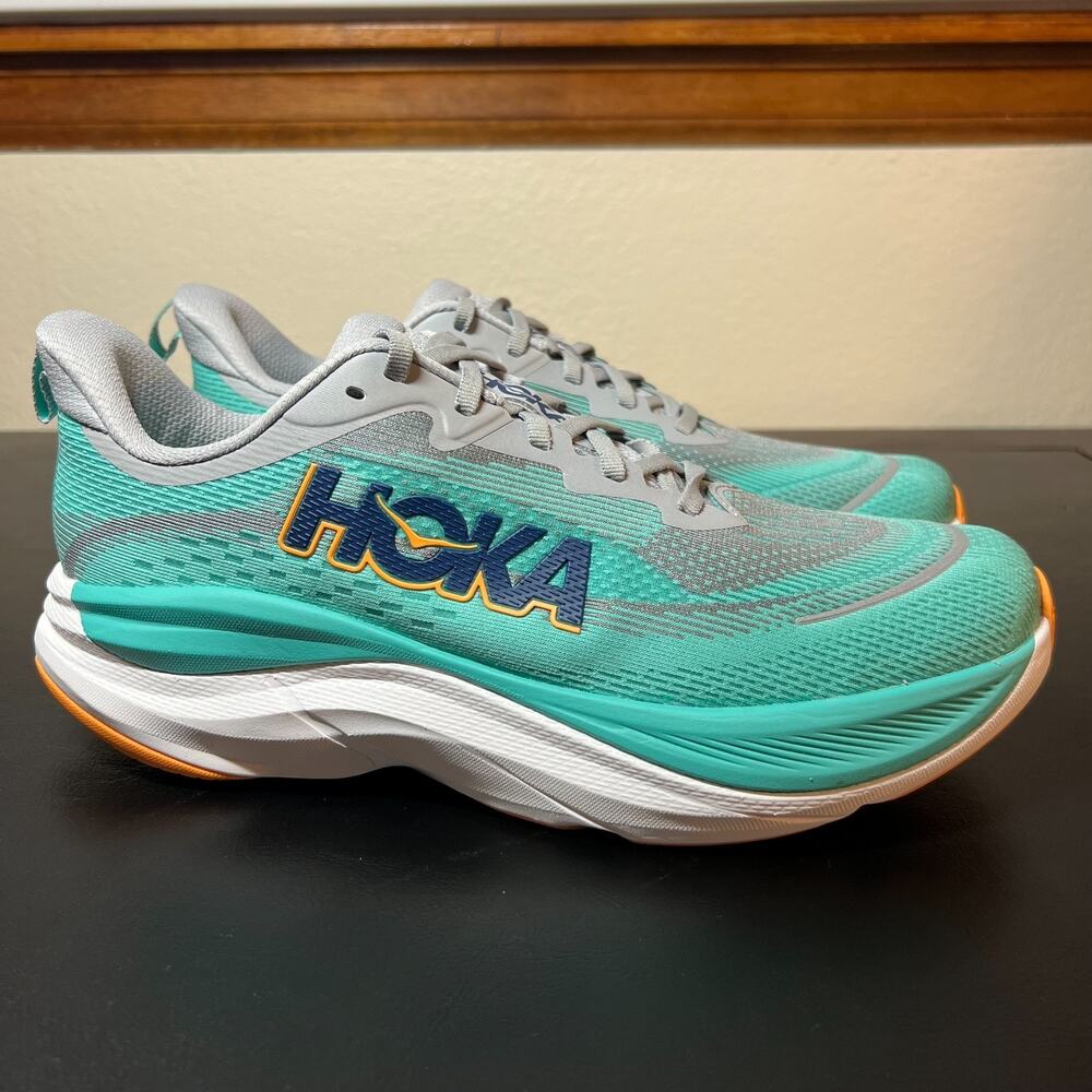 Hoka Men's Skyflow Running Shoes Blue Grey 1155111-SRYS Trail Size 10.5 D NEW